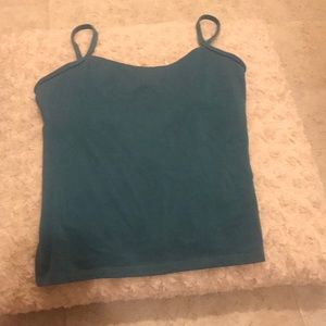 New York & Company Teal Cami Adjustable Straps